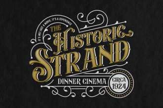 design victorian vintage lettering and typography design