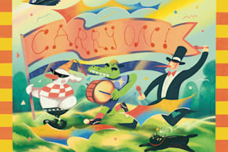 create whimsical colorful fun children book illustrations
