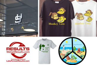 do any type of tshirt design logo mascot silhouette design