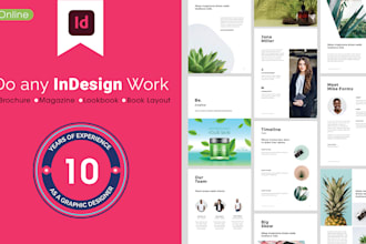 design, redesign and layout any indesign work