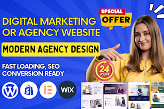 create a digital marketing website or agency website