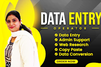 do any virtual assistant, data entry and web research job