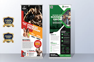 design roll up banner ads for you within 24 hours