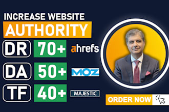 increase domain rating ahrefs DR domain authority moz da majestic trust flow tf