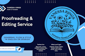 proofread and edit your writing in english or spanish