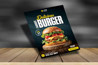 design a professional food flyer, or food poster