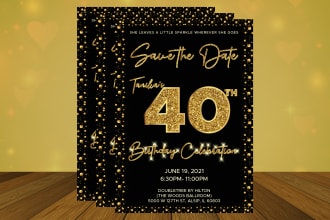 design birthday card, event poster, party invitation