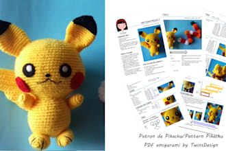 write a crochet pattern for amigurumi toys from any picture