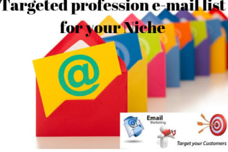 collect targeted valid  email list for your niche based