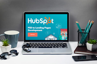 do PSD to hubspot landing page design and development