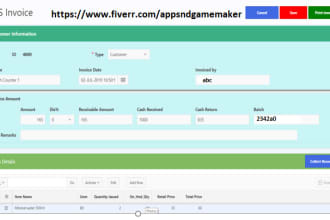 develop pos on your requirements using oracle apex
