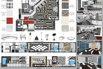 create architectural presentation and interior mood boards