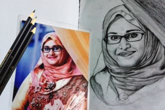 turn your any photo into realistic pencil sketch or color painting