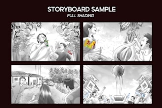 draw storyboard for film, animation, and commercials