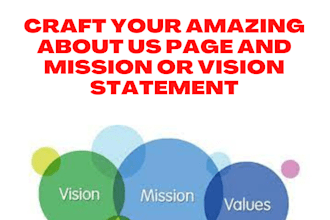 about us page and mission or vision statement