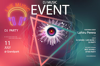 design creative poster for your event, band show etc