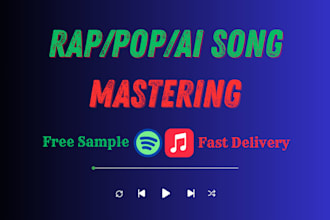 master rap hiphop pop and suno ai songs for spotify