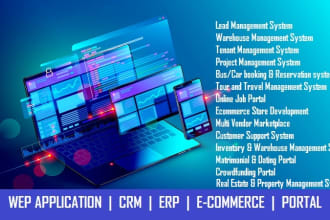 build web application, erp, crm, project management and billing invoice system