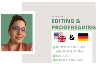 proofread and edit your english or german text