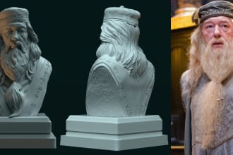 sculpt digital bust and full body with accessories