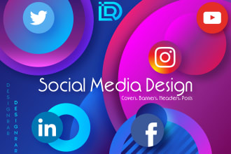 design complete social media posts headers, covers, banners