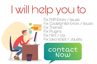 fix or develop any website in PHP or codeigniter