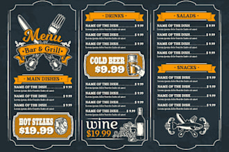 design your restaurant menu, food menu