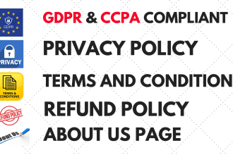 website policies, privacy policy, terms and conditions, disclaimer, policy, gdpr