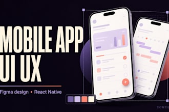 design mobile app UI UX in figma for your react native app