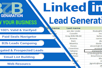 do b2b and linkedin lead generation in USA, UK, cad, aus