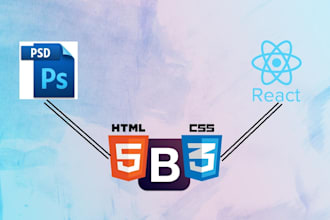 convert psd to react