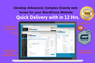 create advanced form with gravity forms in 12 hrs