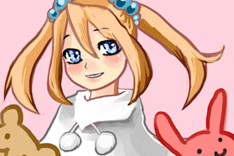 draw something in overly cute style