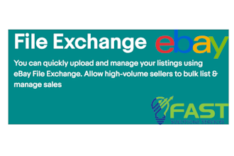 do listing on ebay via CSV file exchange