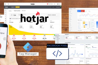 install tag manager hotjar,facebook pixel,googleanalytic and adwords