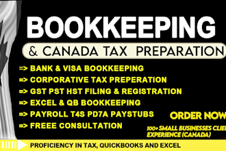 do bookkeeping and canada small businesses tax return of