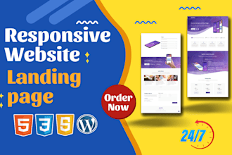 design a responsive website or landing page