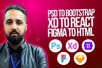 convert xd figma to react js or next js frontend developer