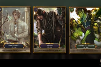 create illustration for card game