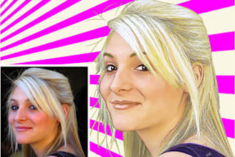 turn your color photo into a pop art cartoon