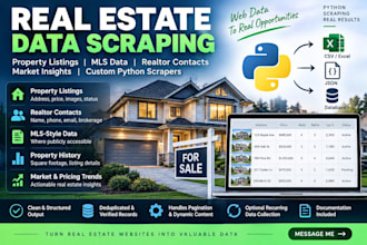 scrape real estate listings, mls, and property data with python