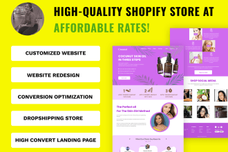 setup profitable shopify website or shopify store design