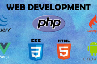 create html, css, jquery, vue js, and php project
