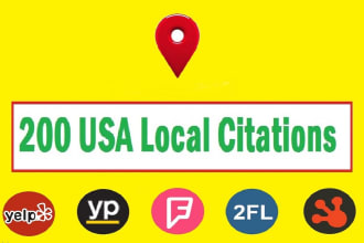 create 200 USA local citations directories local SEO