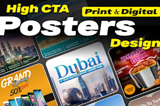 design eye catching poster for business, event or promotion