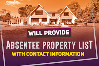 build and skip trace absentee owner list