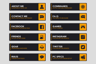 design professional twitch overlay and panels