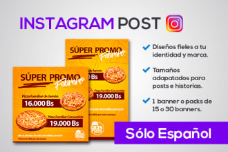 design professional instagram banners, ads, post images