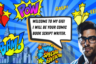 write a professional  comic script for you