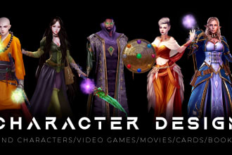 design dnd character and matte painting for you